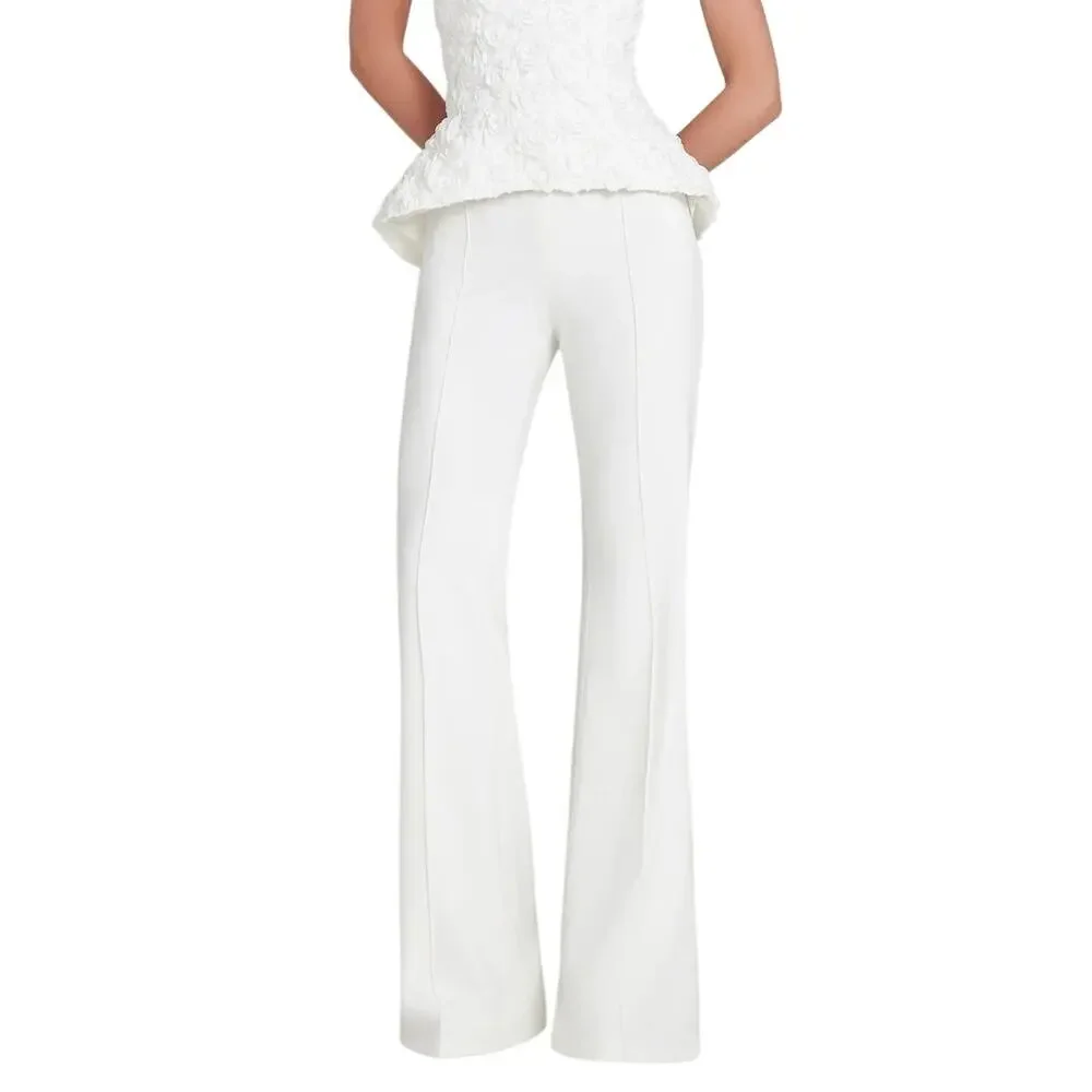 Nadine Merabi Charlotte Trouser High Rise Wide Leg Minimalist Elegant Bridal XXL